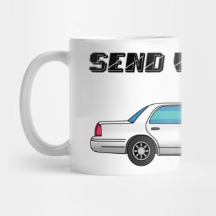 Humorous "Send Vic Pics" Wordplay Mug